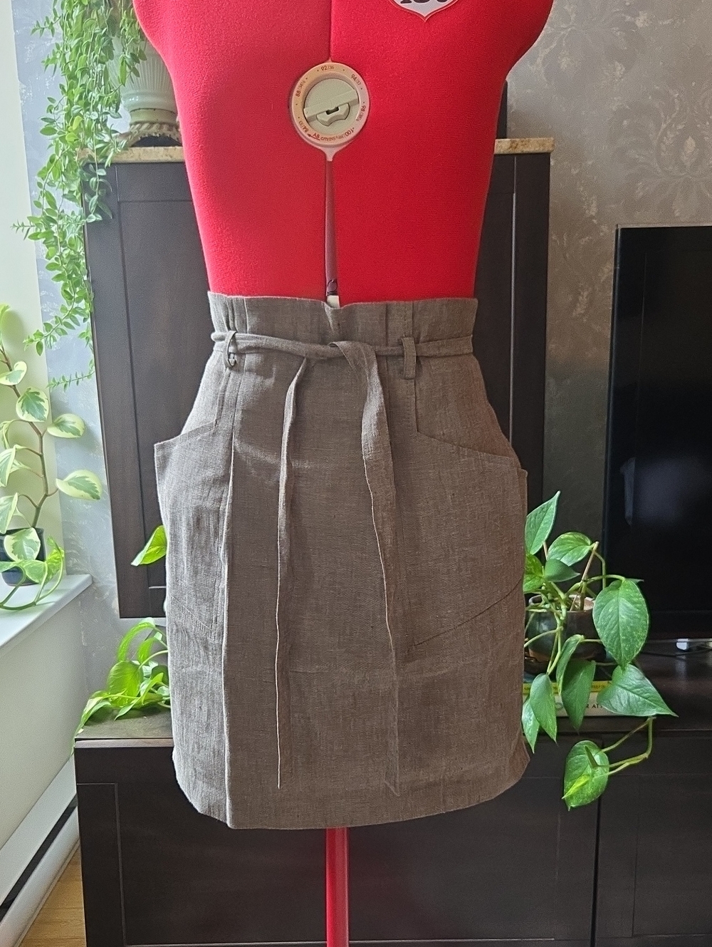 Paperbag Linen Skirt